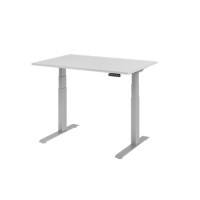 Bureau assis-debout Hammerbacher VXDKB12/5/G Gris 1 200 x 800 mm