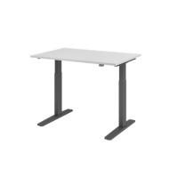 Bureau assis-debout Hammerbacher VXMKA12/5/G Gris 1 200 x 800 mm