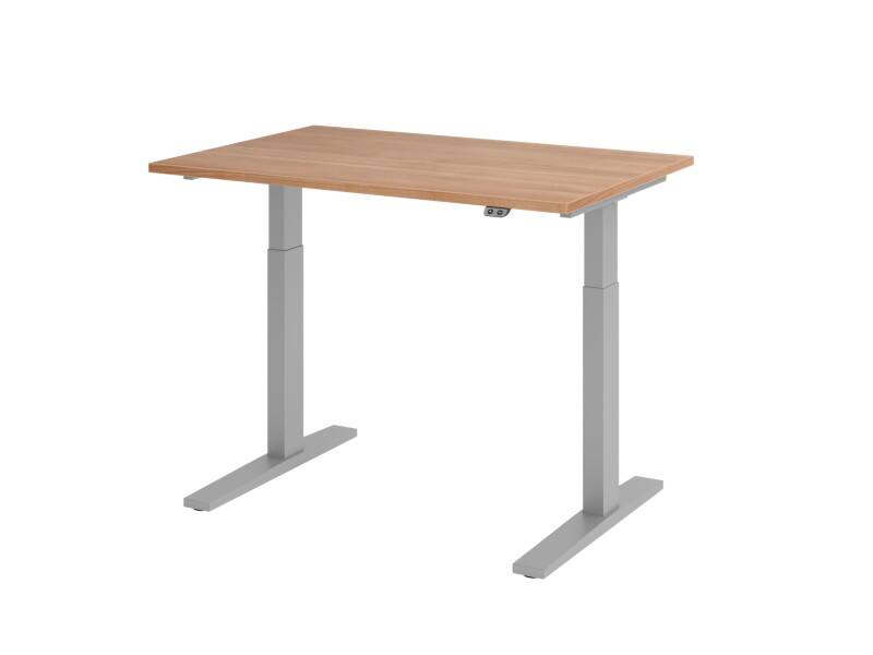 Hammerbacher VXMKA Elektrisch hoogteverstelbaar Zit-sta-bureau Walnoot C-Voet 1,200 (B) x 800 (D) x 1,200 (H) mm Spaanplaat, Staal