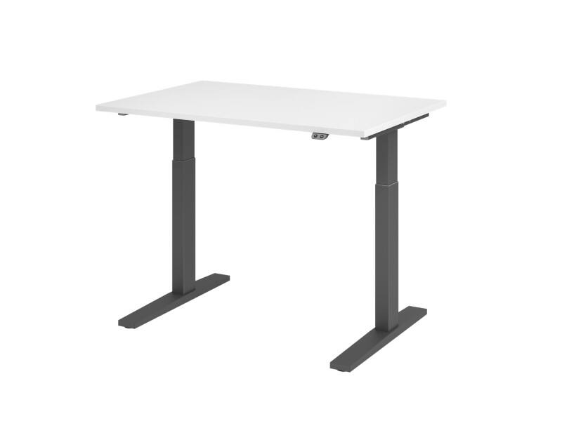 Hammerbacher VXMKA Elektrisch hoogteverstelbaar Zit-sta-bureau Wit C-Voet 1,200 (B) x 800 (D) x 1,200 (H) mm Spaanplaat, Staal