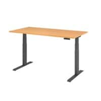 Bureau assis-debout Hammerbacher VXDKB16/6/G Hêtre 1 600 x 800 mm