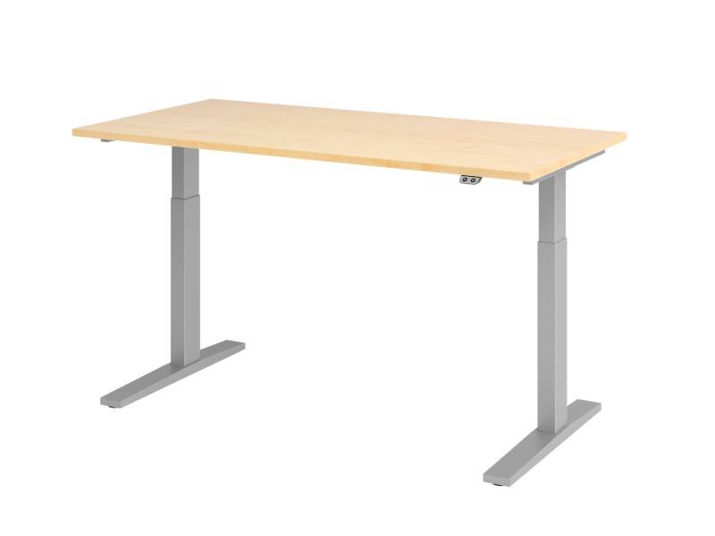 Bureau assis-debout Hammerbacher VXMKA Hauteur ajustable électriquement Érable C-Pied 1600 (L) x 800 (P) x 1200 (H) mm Acier, Aggloméré