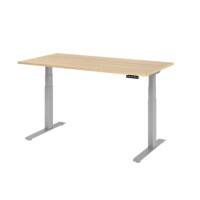 Bureau assis-debout Hammerbacher VXDKB Hauteur ajustable électriquement Chêne C-Pied 1600 (L) x 800 (P) x 1290 (H) mm Acier, Aggloméré