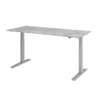 Bureau assis-debout Hammerbacher VXMKA Hauteur ajustable électriquement Gris C-Pied 1800 (L) x 800 (P) x 1200 (H) mm Acier, Aggloméré
