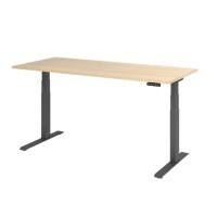 Hammerbacher VXDKB Elektrisch hoogteverstelbaar Zit-sta-bureau Eiken C-Voet 1.800 (B) x 800 (D) x 1.290 (H) mm Spaanplaat, Staal