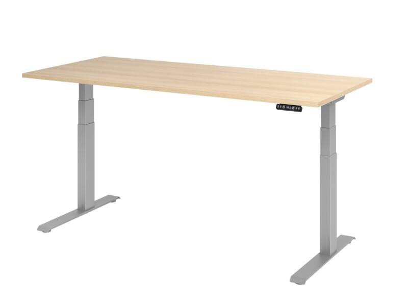 Bureau assis-debout Hammerbacher VXDKB Hauteur ajustable électriquement Chêne C-Pied 1800 (L) x 800 (P) x 1290 (H) mm Acier, Aggloméré
