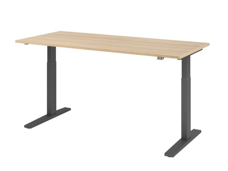 Hammerbacher VXMKA Elektrisch hoogteverstelbaar Zit-sta-bureau Eiken C-Voet 1,800 (B) x 800 (D) x 1,200 (H) mm Spaanplaat, Staal