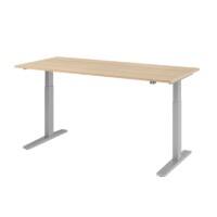 Bureau assis-debout Hammerbacher VXMKA19/E/S Chêne 1 800 x 800 mm