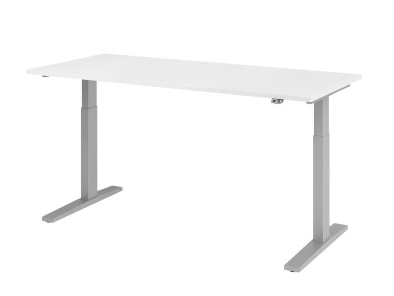 Bureau assis-debout Hammerbacher VXMKA Hauteur ajustable électriquement Blanc C-Pied 1800 (L) x 800 (P) x 1200 (H) mm Acier, Aggloméré