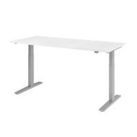 Bureau assis-debout Hammerbacher VXMKA Hauteur ajustable électriquement Blanc C-Pied 1800 (L) x 800 (P) x 1200 (H) mm Acier, Aggloméré