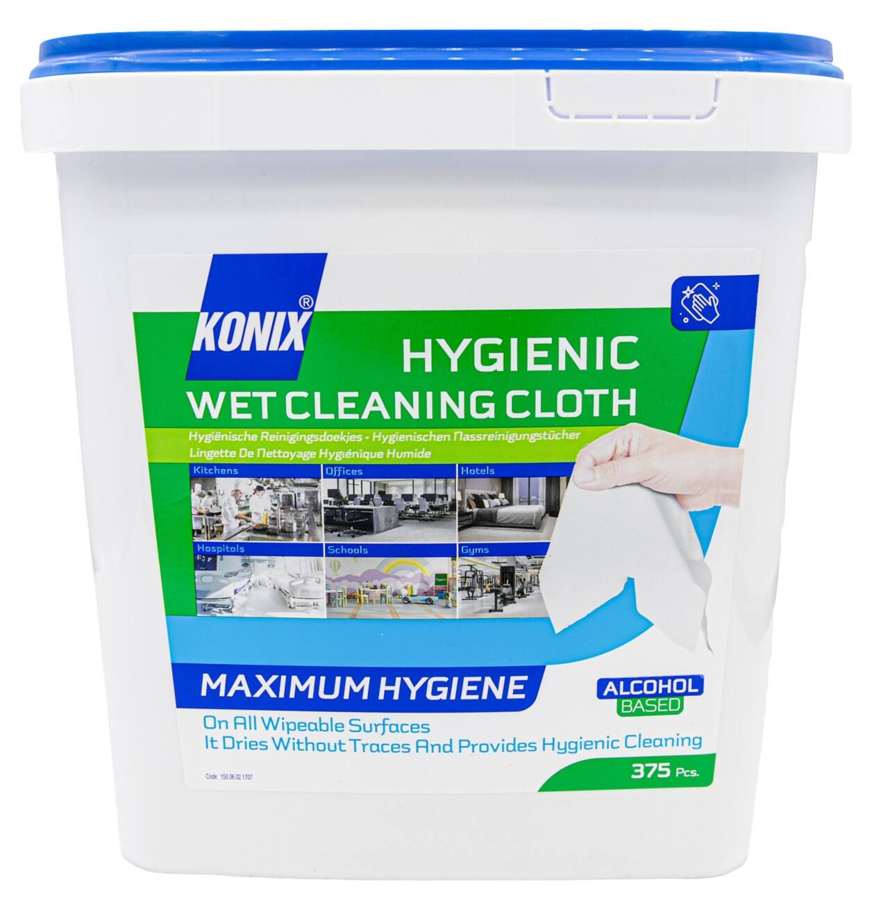 KONIX Hygiënische reinigingsdoekjes Pak van 375 stuks