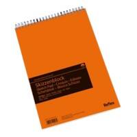 Schoellershammer Sketch papier A4 90 g/m² Spiraal blok 120 Vellen Pak van 5 stuks