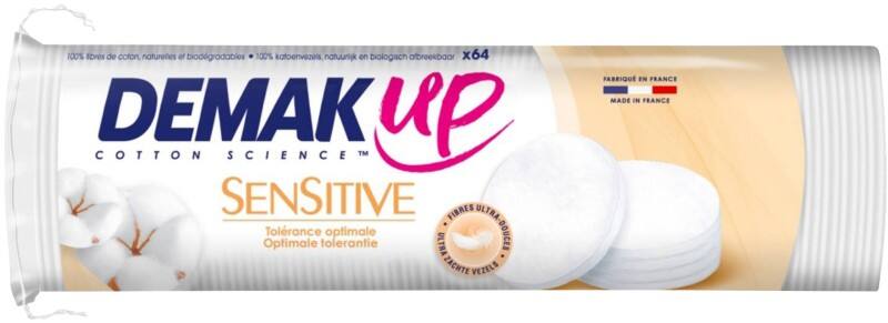 Demak'up Wattenschijfjes Sensitive Silk Rond 64 Stuks