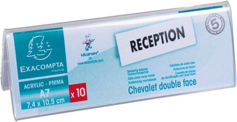 Porte-nom Exacompta Transparent 11 x 4 x 10 cm 10 Unités