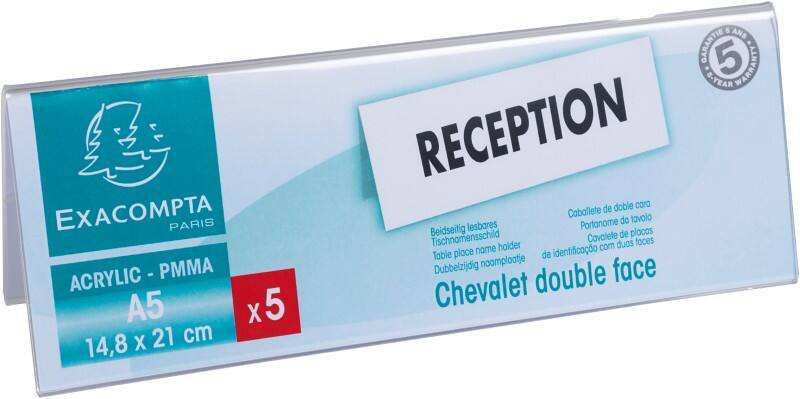 Porte-nom Exacompta Transparent 21 x 6 x 17 cm 10 Unités