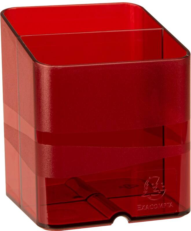 Boîte à stylo Exacompta Chromaline Plastique Rouge carmin 7,4 x 7,4 x 9,3 cm
