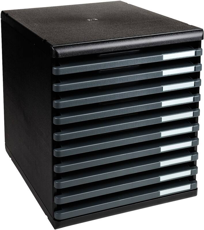 Module à tiroirs Exacompta ECOBlack Plastique Gris foncé 10 Tiroirs 28,8 x 35 x 32 cm