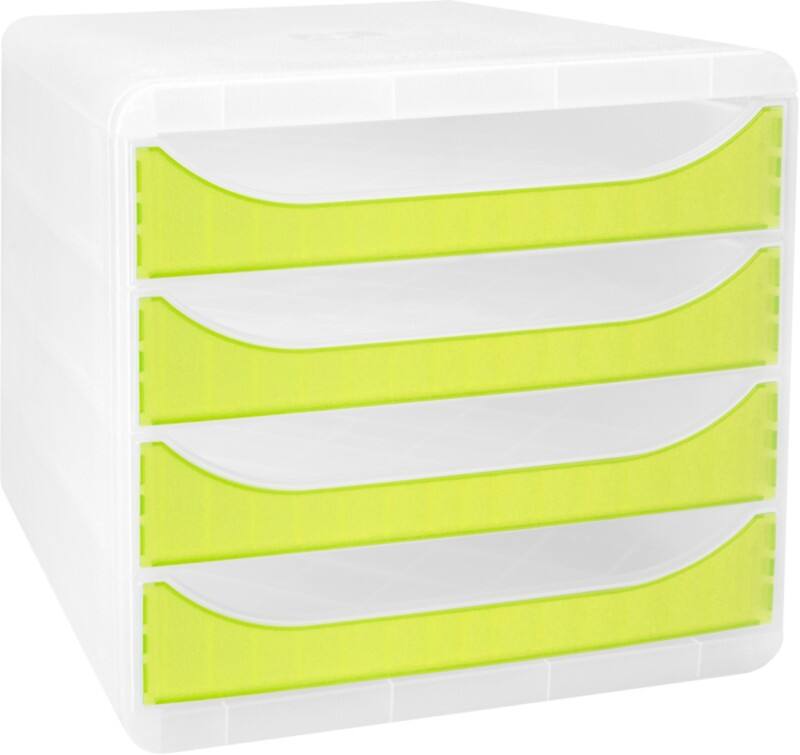 Module à tiroirs Exacompta Chromaline Plastique Vert anis 4 Tiroirs 27,8 x 34,7 x 26,7 cm A4+