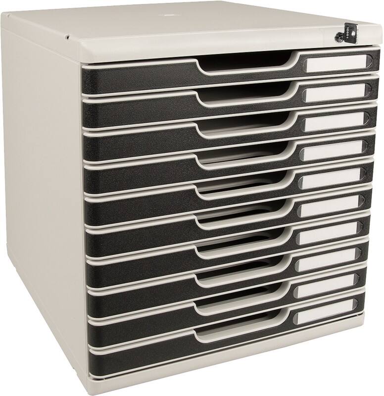 Module à tiroirs Exacompta Office Plastique Noir 10 Tiroirs 28,8 x 35 x 32 cm A4+