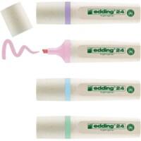 Surligneur edding EcoLine 24 Assortiment Moyenne Biseautée Rechargeable 4 Unités