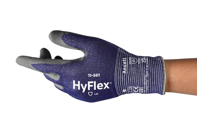Ansell HyFlex Cut Resistant Werkhandschoenen Nitrile Maat 9 Donkerblauw 12 Paar