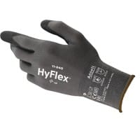 Gants de manutention HyFlex Mousse, nitrile Taille 8 Noir 12 Paires