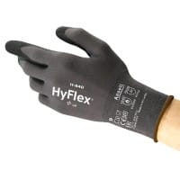 Gants de manutention HyFlex Mousse, nitrile Taille 10 Noir 12 Paires