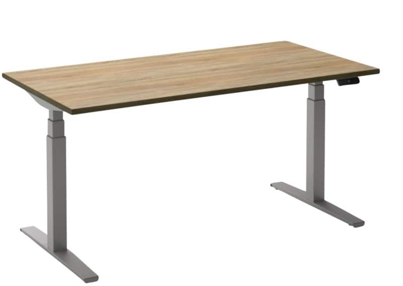 Ceha Adjust 2 Plus Elektrisch hoogteverstelbaar Zit-sta-bureau Rechthoekig Eiken T-Voet 1,800 (B) x 800 (D) x 1,300 (H) mm Melamine, metaal