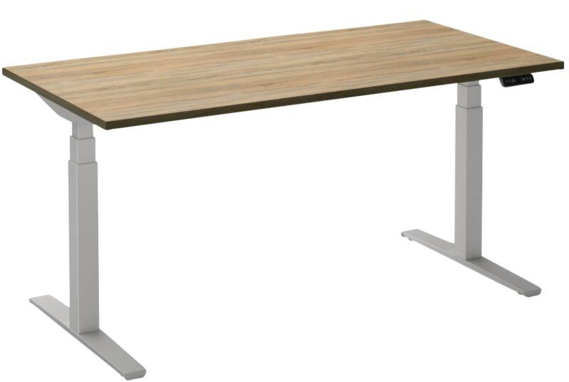 Ceha Adjust 2 Plus Elektrisch hoogteverstelbaar Zit-sta-bureau Rechthoekig Eiken T-Voet 1,800 (B) x 800 (D) x 1,300 (H) mm Melamine, metaal