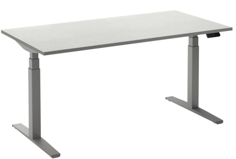 Ceha Adjust 2 Plus Elektrisch hoogteverstelbaar Zit-sta-bureau Rechthoekig Wit T-Voet 1,400 (B) x 800 (D) x 1,300 (H) mm Melamine, metaal