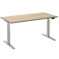 Bureau assis-debout Ceha Adjust 2 Plus Rectangulaire Blanc Chêne T-Pied 1800 (L) x 900 (P) x 1300 (H) mm Mélamine, Métal