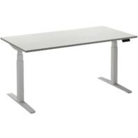 Bureau assis-debout Ceha Rectangulaire Hauteur ajustable électriquement Assemblage rapide Finition blanche Mélamine, métal Blanc 1200 x 800 x 1300 mm