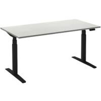 Bureau assis-debout Ceha Adjust 2 Plus Rectangulaire Blanc T-Pied 1400 (L) x 800 (P) x 1300 (H) mm Mélamine, Métal