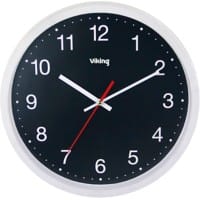 Horloge murale Analogique Viking Blanc, noir 31,5 x 5 cm