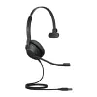 Casque audio Jabra Evolve2 30 MS Avec fil Mono Par dessus l'oreille Réduction du bruit USB Microphone Noir