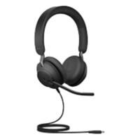 Jabra Evolve2 40 Bedraad Headset USB Met microfoon Stereo Zwart