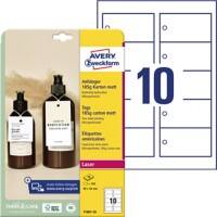 AVERY Zweckform Kartonnen hanglabels 13 x 210 x 297 mm Wit T1001-10 Pak van 10 stuks