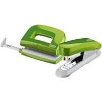 Novus Twinset Nietmachine E 15 (15 vellen) & Perforator E 210 (10 vellen) incl.1.000 HK NO. 10 Glanzend Groen Kunststof, metaal