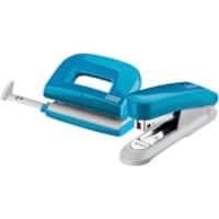 Novus Twinset Nietmachine E 15 (15 vellen) & Perforator E 210 (10 vellen) incl.1.000 HK NO. 10 Glimmend Petrol Kunststof, metaal
