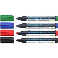 Schneider Maxx 290 96082000 Whiteboard-marker Kleurenassortiment Breed Viltstift 4 Stuks