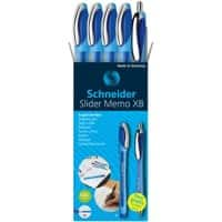 Stylo-bille Schneider Bleu 0,7 mm Extra-large 4 x stylo-bille Memo + 1 x stylo-bille Rave gratuit