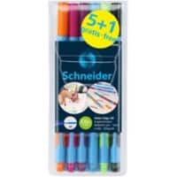 Stylo-bille Schneider 96081099 0,7 mm Assortiment 6 unités