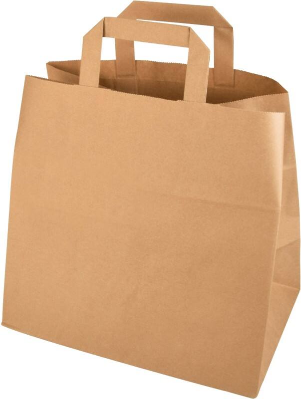 Sac de courses PAPSTAR avec poignée Brun 32 x 17 x 27 cm 50 unités