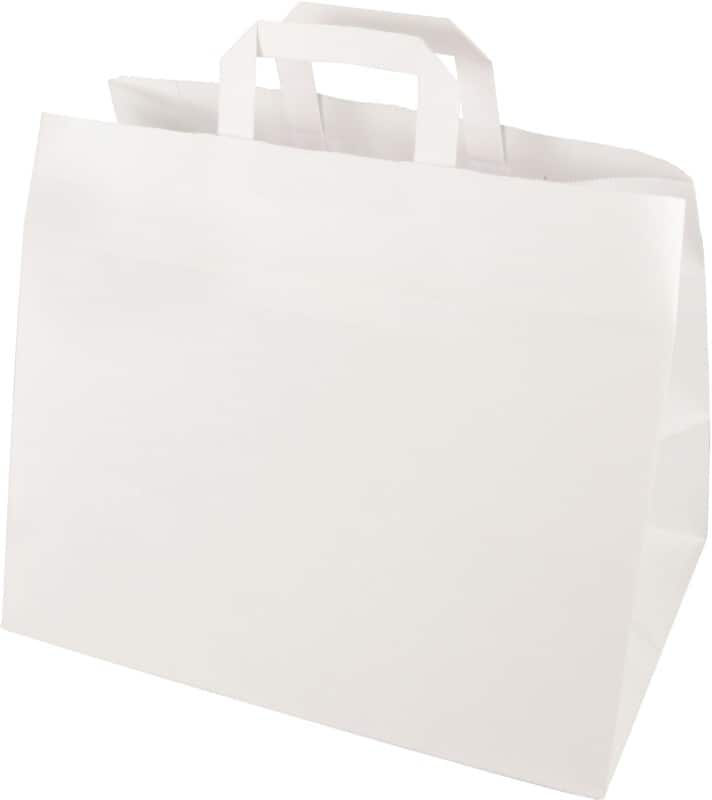 Sac de courses PAPSTAR avec poignée Blanc 32 x 17 x 27 cm 50 unités