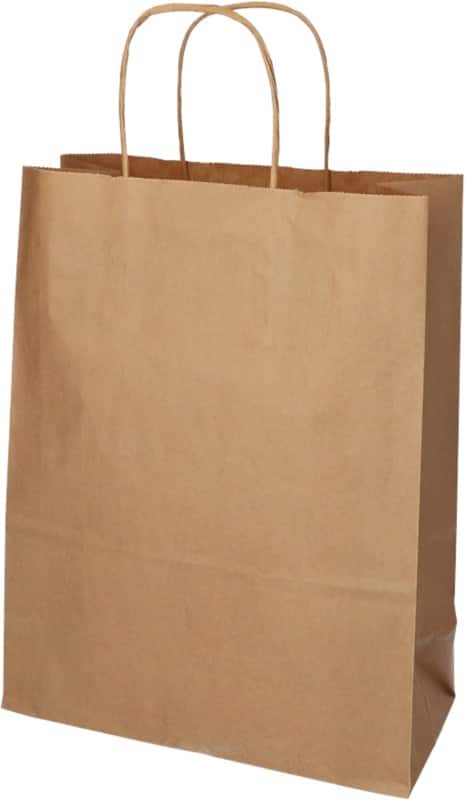 Sac de courses PAPSTAR avec poignée torsadée Brun 22 x 10 x 28 cm 25 unités
