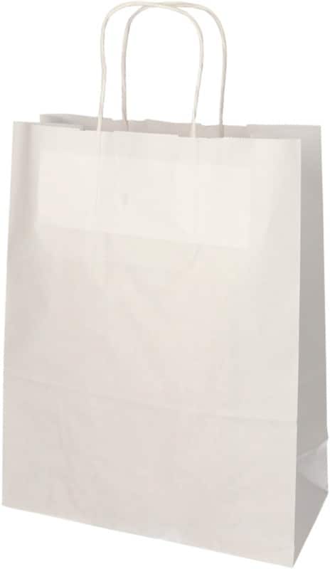 Sac de courses PAPSTAR avec poignée torsadée Blanc 22 x 10 x 28 cm 25 unités