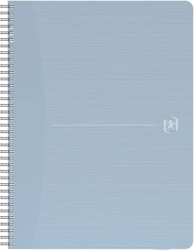 OXFORD My Rec’Up Notitieboek A4 Gelinieerd Dubbeldraads Mat gevernist karton Blauw Niet geperforeerd 90 Pagina's 90 Vellen