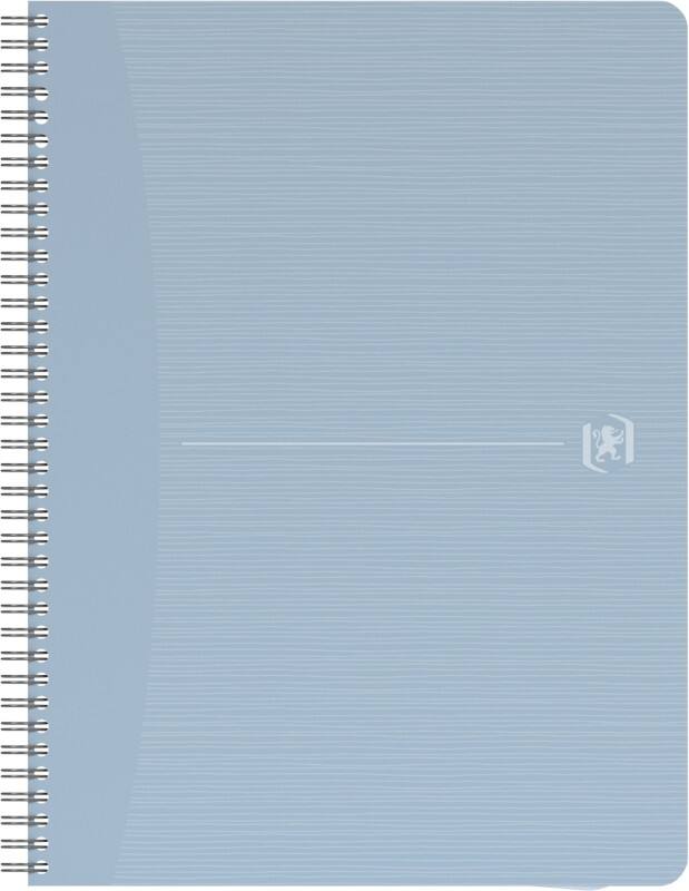 OXFORD My Rec’Up Collegeblok A5 Geruit Dubbeldraads Mat gevernist karton Blauw Niet geperforeerd 180 Pagina's 90 Vellen