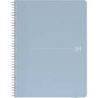 OXFORD My Rec'Up Notitieboek A5 Vierkant Dubbele draad Mat gevernist karton Blauw Niet geperforeerd 180 Pagina's