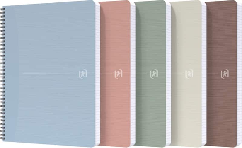 Cahier OXFORD My Rec’Up A4 Ligné Reliure à double fil Carton verni mat Assortiment  180 Pages 5 Unités de 90 Feuilles